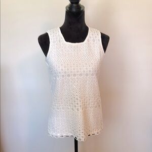 Studio West Apparel Lacy Circles Tank. NWOT Size S